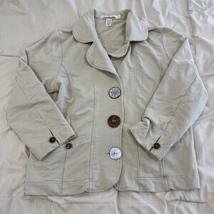 Neon Buddha Beige Button Jacket Medium